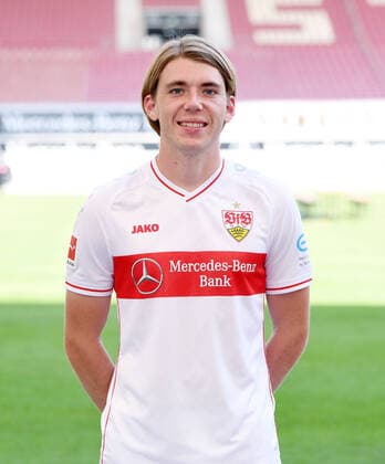 FOOTBALL 1 BUNDESLIGA SEASON 2020 2021 10 08 2020 Photo session at VfB Stuttgart Luca Mack VfB Stuttgart