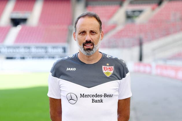 FOOTBALL 1 BUNDESLIGA SEASON 2020 2021 10 08 2020 Photo session with VfB Stuttgart Coach Pellegrino Matarazzo VfB Stuttgart