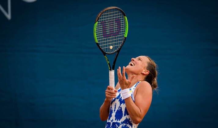 Sport Themen der Woche KW33 Sport Bilder des Tages August 11, 2020, Prague, CZECH REPUBLIC: Barbora Strycova of the Czech Republic in action during the first round against Sara Sorribes of Spain at the 2020 Prague Open WTA, Tennis Damen International tennis tournament Prague CZECH REPUBLIC - ZUMAa181 20200811_zaa_a181_118 Copyright: xRobxPrangex