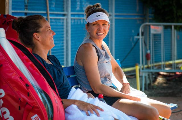 August 12, 2020, Prague, CZECH REPUBLIC: Simona Halep of Romania during practice at the 2020 Prague Open WTA, Tennis Damen International tennis tournament Prague CZECH REPUBLIC - ZUMAa181 20200812_zaa_a181_009 Copyright: xRobxPrangex