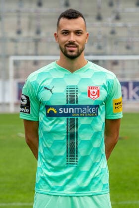 Kai Eisele Goalkeeper, HFC HFC Hallescher Fussballclub e V 3 Liga, portrait date 2020 2021, Halle Saale Saxony Anhalt Germany