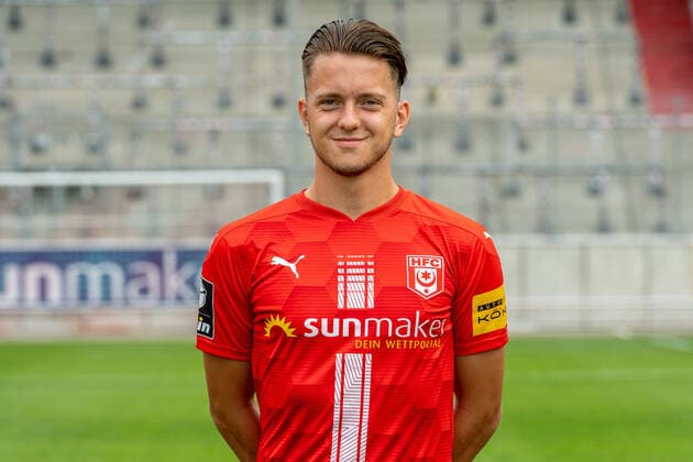 Jannes Vollert HFC HFC Hallescher Fussballclub e V 3 Liga, portrait date 2020 2021, Halle Saale Saxony Anhalt Germany