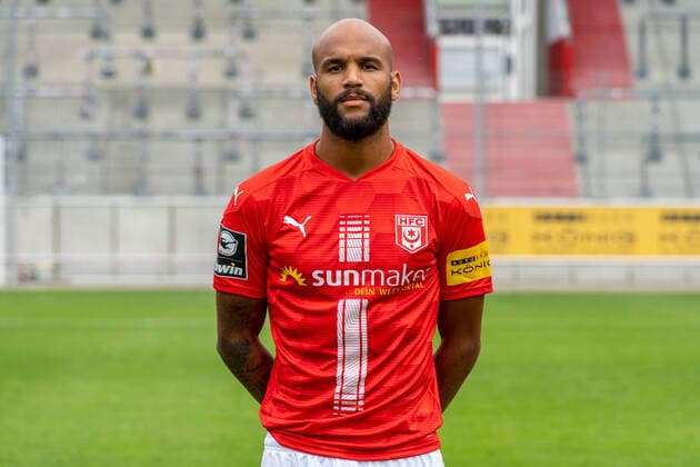 Terrence Boyd HFC HFC Hallescher Fussballclub e V 3 Liga, portrait date 2020 2021, Halle Saale Saxony Anhalt Germany