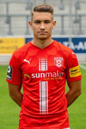 Julian Guttau HFC HFC Hallescher Fussballclub e V 3 Liga, portrait date 2020 2021, Halle Saale Saxony Anhalt Germany