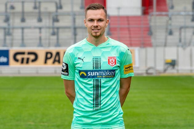 Tom Müller Goalkeeper, HFC HFC Hallescher Fussballclub e V 3 Liga, portrait date 2020 2021, Halle Saale Saxony Anhalt Germany