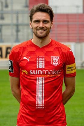 Jonas Nietfeld HFC HFC Hallescher Fussballclub e V 3 Liga, portrait date 2020 2021, Halle Saale Saxony Anhalt Germany