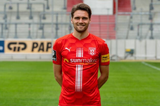 Jonas Nietfeld HFC HFC Hallescher Fussballclub e V 3 Liga, portrait date 2020 2021, Halle Saale Saxony Anhalt Germany