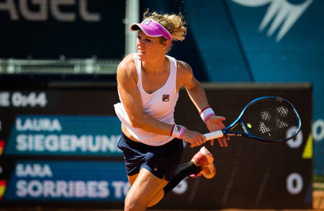 Sport Bilder des Tages August 13, 2020, Prague, CZECH REPUBLIC: Laura Siegemund of Germany in action during the second round against Sara Sorribes Tormo of Spain at the 2020 Prague Open WTA, Tennis Damen International tennis tournament Prague CZECH REPUBLIC - ZUMAa181 20200813_zaa_a181_081 Copyright: xRobxPrangex