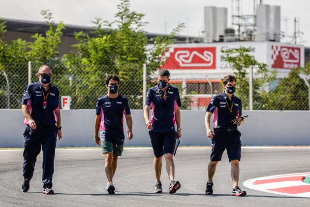 Motorsports FIA Formula One World Championship 2020, Grand Prix of Spain, 11 Sergio Perez MEX, BWT Racing Point F1 Team, Barcelona Spain