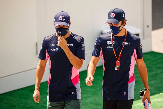 Motorsports FIA Formula One World Championship 2020, Grand Prix of Spain, 11 Sergio Perez MEX, BWT Racing Point F1 Team , 18 Lance Stroll CAN, BWT Racing Point F1 Team , Barcelona Spain