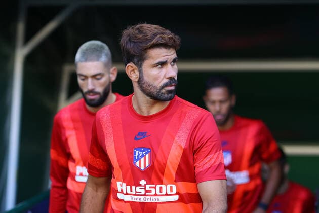 LISBON, PORTUGAL - AUGUST 13: Diego Costa of Atletico de Madrid walks out for the warm up prior to the UEFA Champions League Quarter Final match between RB Leipzig and Club Atletico de Madrid at Estadio Jose Alvalade on August 13, 2020 in Lisbon, Portugal. FOOTBALL : RB Leipzig vs Atletico Madrid - 1 4 - Phase finale - UEFA Ligue des Champions - Final 8 - Lisbonne - 13 08 2020 Panoramic POOLUEFA  775543073