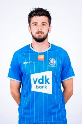Gent s Giorgi Kvilitaia poses for the photographer, at the 2020-2021 photoshoot of Belgian soccer club KAA Gent, Friday 24 July 2020 in Gent. JASPERxJACOBS  x2521466x