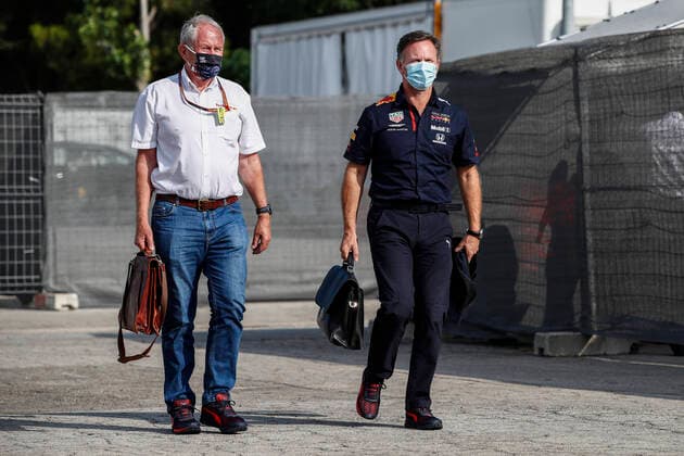 Motorsports FIA Formula One World Championship 2020, Grand Prix of Spain, Dr Helmut Marko AUT, Aston Martin Red Bull Racing , Christian Horner GBR, Aston Martin Red Bull Racing , Barcelona Spain