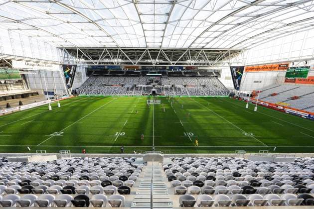15th August 2020, Forsythe Barr Stadium, Dunedin, New Zealand; NZL Super Rugby, Highlanders versus Hurricanes; General View showing an empty stadium due to Covid 19 level 2 restrictions  ActionPlus12229075 DerekxMorrison