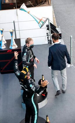 Motorsports FIA Formula One World Championship 2020, Grand Prix of Spain, 44 Lewis Hamilton GBR, Mercedes AMG Petronas Formula One Team , 77 Valtteri Bottas FIN, Mercedes AMG Petronas Formula One Team , Barcelona Spain
