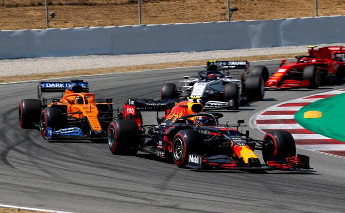 Motorsports FIA Formula One World Championship 2020, Grand Prix of Spain, 23 Alexander Albon THA, Aston Martin Red Bull Racing , 55 Carlos Sainz ESP, McLaren F1 Team , Barcelona Spain