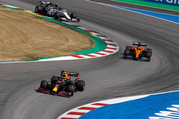 Motorsports FIA Formula One World Championship 2020, Grand Prix of Spain, 23 Alexander Albon THA, Aston Martin Red Bull Racing , 55 Carlos Sainz ESP, McLaren F1 Team , 10 Pierre Gasly FRA, Scuderia AlphaTauri Honda , Barcelona Spain