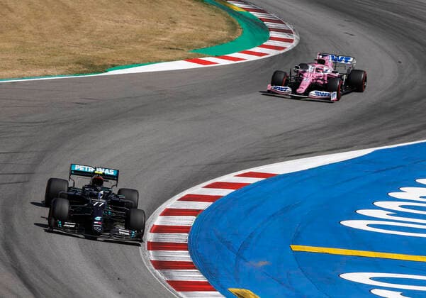 Motorsports FIA Formula One World Championship 2020, Grand Prix of Spain, 77 Valtteri Bottas FIN, Mercedes AMG Petronas Formula One Team , 11 Sergio Perez MEX, BWT Racing Point F1 Team , Barcelona Spain