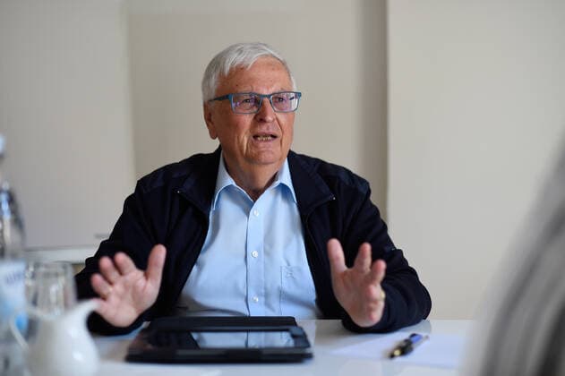 Interview with Theo Zwanziger 30 03 2017 Diez x1x Affair around the 2006 Football World Cup Interview with former DFB President Theo Zwanziger in the office of his lawyer Diez Diez Hessen Germany