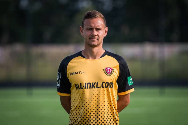 Chris Löwe Loewe Portrait Photos of SG Dynamo Dresden Football, Soccer, 3 League, Season 2020 2021, Head, Head Photo, Portrait, Portrait, AOK Plus Walter Fritzsch Academy Dresden 14 August 2020