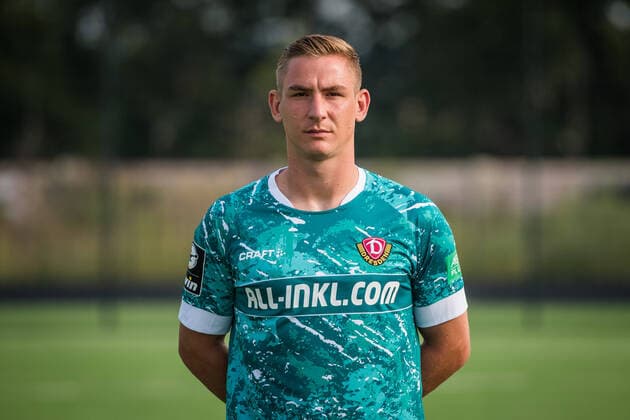 Goalkeeper Kevin Broll Portrait photos of the SG Dynamo Dresden Football, Soccer, 3 League, Season 2020 2021, Head, Head Photo, Portrait, Portrait, AOK Plus Walter Fritzsch Academy Dresden 14 August 2020