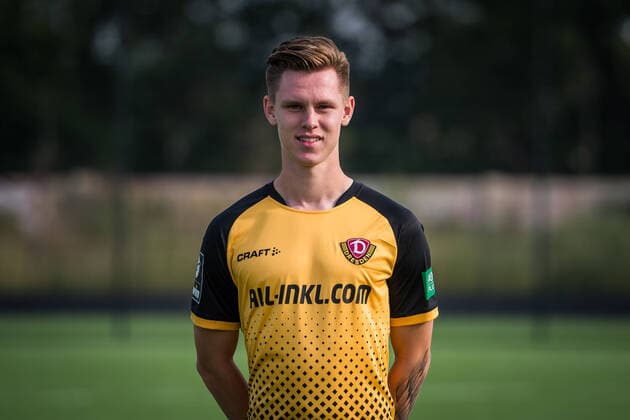 Julius Kade Portrait Photos of SG Dynamo Dresden Football, Soccer, 3 League, Season 2020 2021, Head, Head Photo, Portrait, Portrait, AOK Plus Walter Fritzsch Academy Dresden 14 August 2020