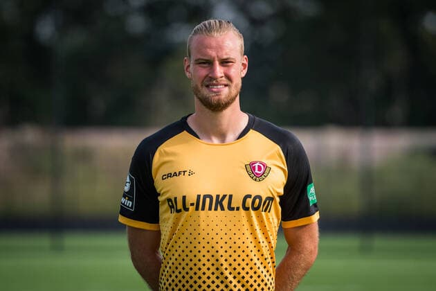 Sebastian Mai Portrait Photos of SG Dynamo Dresden Football, Soccer, 3 League, Season 2020 2021, Head, Head Photo, Portrait, Portrait, AOK Plus Walter Fritzsch Academy Dresden 14 August 2020