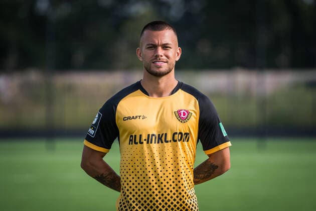 Sascha Horvarth Portrait Photos of SG Dynamo Dresden Football, Soccer, 3 League, Season 2020 2021, Head, Head Photo, Portrait, Portrait, AOK Plus Walter Fritzsch Academy Dresden 14 August 2020
