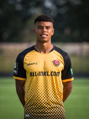 Ransford Yeboah Königsdörffer Koenigsdoerffer Portrait Photos of SG Dynamo Dresden Football, Soccer, 3 League, Season 2020 2021, Head, Head Photo, Portrait, Portrait, AOK Plus Walter Fritzsch Academy Dresden 14 August 2020