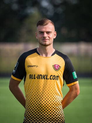 Max Kulke Portrait Photos of SG Dynamo Dresden Football, Soccer, 3 League, Season 2020 2021, Head, Head Photo, Portrait, Portrait, AOK Plus Walter Fritzsch Academy Dresden 14 August 2020