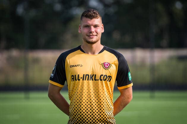 Kevin Ehlers Portrait Photos of SG Dynamo Dresden Football, Soccer, 3 League, Season 2020 2021, Head, Head Photo, Portrait, Portrait, AOK Plus Walter Fritzsch Academy Dresden 14 August 2020
