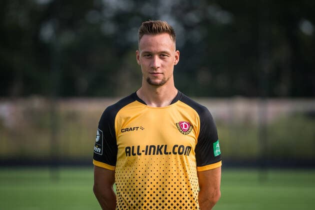 Tim Knipping Portrait Photos of SG Dynamo Dresden Football, Soccer, 3 League, Season 2020 2021, Head, Head Photo, Portrait, Portrait, AOK Plus Walter Fritzsch Academy Dresden 14 August 2020