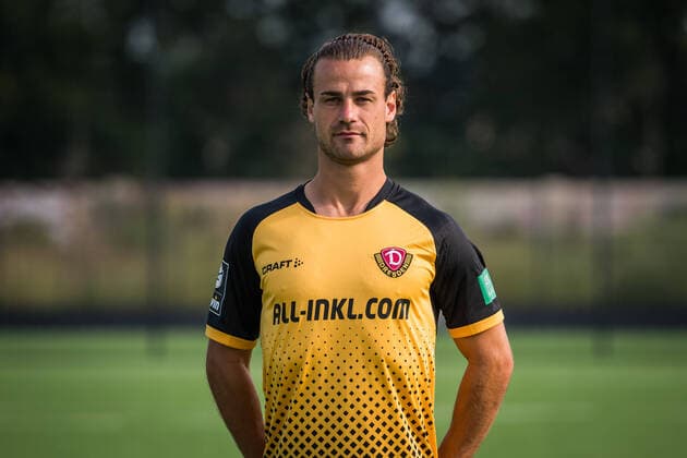 Yannick Stark Portrait Photos of SG Dynamo Dresden Football, Soccer, 3 League, Season 2020 2021, Head, Head Photo, Portrait, Portrait, AOK Plus Walter Fritzsch Academy Dresden 14 August 2020