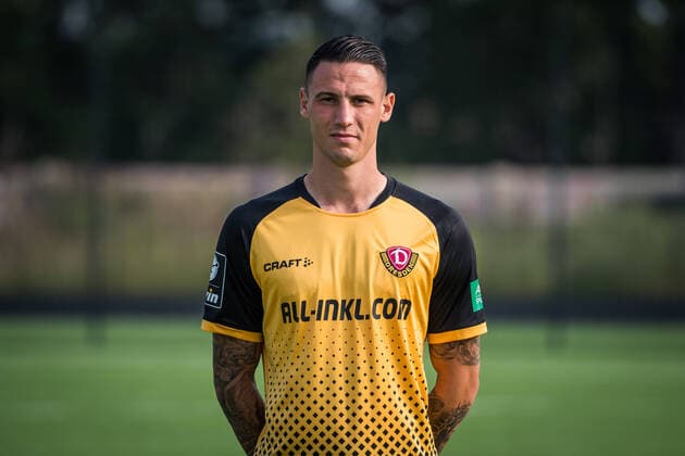 Panagiotis Vlachodimos Portrait Photos of SG Dynamo Dresden Football, Soccer, 3 League, Season 2020 2021, Head, Head Photo, Portrait, Portrait, AOK Plus Walter Fritzsch Academy Dresden 14 August 2020