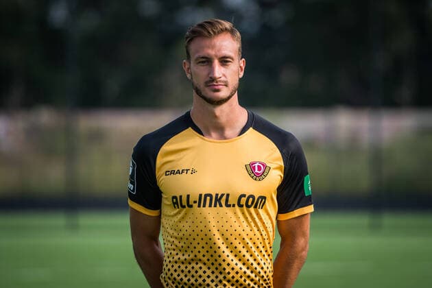 Pascal Sohm Portrait Photos of SG Dynamo Dresden Football, Soccer, 3 League, Season 2020 2021, Head, Head Photo, Portrait, Portrait, AOK Plus Walter Fritzsch Academy Dresden 14 August 2020