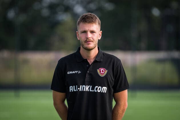 Julian Binder Physiotherapist Portrait Photos of SG Dynamo Dresden Football, Soccer, 3 League, Season 2020 2021, Head, Head Photo, Portrait, Portrait, AOK Plus Walter Fritzsch Academy Dresden 14 August 2020