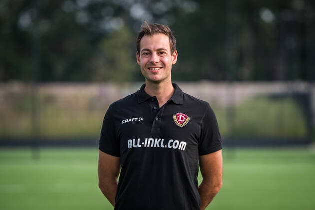 Korbinian Dötter Doetter Physiotherapist Portrait Photos of SG Dynamo Dresden Football, Soccer, 3 League, Season 2020 2021, Head, Head Photo, Portrait, Portrait, AOK Plus Walter Fritzsch Academy Dresden 14 August 2020