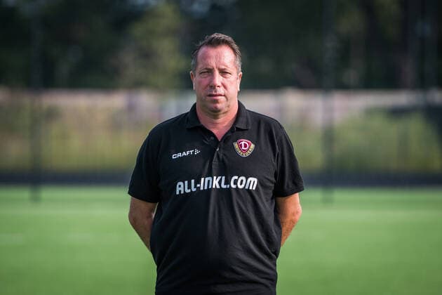 Markus Kauczinski Head Coach Portrait Photos of SG Dynamo Dresden Football, Soccer, 3 League, Season 2020 2021, Head, Head Photo, Portrait, Portrait, AOK Plus Walter Fritzsch Academy Dresden 14 August 2020