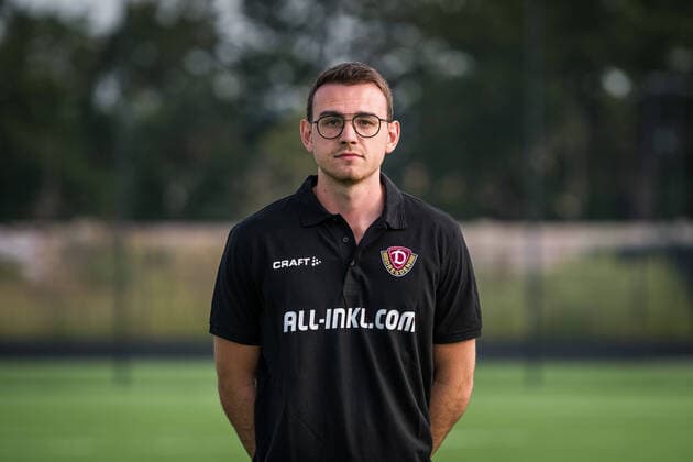 Maximilian Hahn video analyst portrait photos of SG Dynamo Dresden football, soccer, 3 league, season 2020 2021, head, head photo, portrait, portrait, AOK Plus Walter Fritzsch Akademie Dresden 14 August 2020