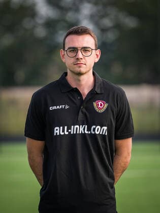 Maximilian Hahn video analyst portrait photos of SG Dynamo Dresden football, soccer, 3 league, season 2020 2021, head, head photo, portrait, portrait, AOK Plus Walter Fritzsch Akademie Dresden 14 August 2020