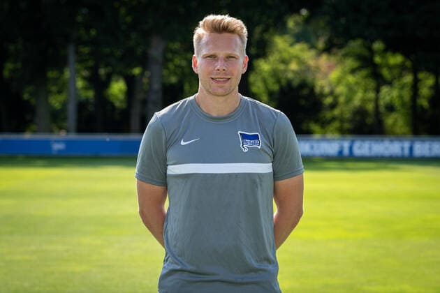 Football Berlin 17 08 2020 Season 2020 2021 1 BL DFL Hertha BSC Berlin Portrait date 2020 2021 Dominik Wohlert Hertha BSC, Analyst