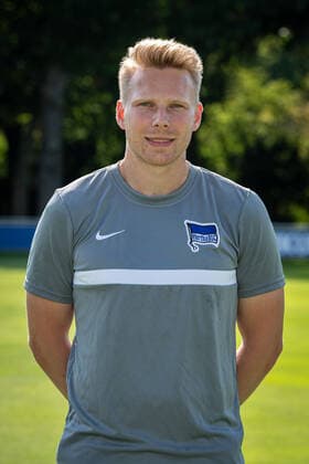 Football Berlin 17 08 2020 Season 2020 2021 1 BL DFL Hertha BSC Berlin Portrait date 2020 2021 Dominik Wohlert Hertha BSC, Analyst