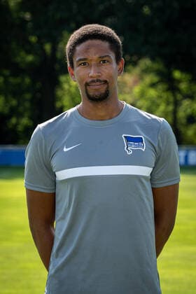 Football Berlin 17 08 2020 Season 2020 2021 1 BL DFL Hertha BSC Berlin Portrait date 2020 2021 Frederick Syna Hertha BSC, physiotherapist