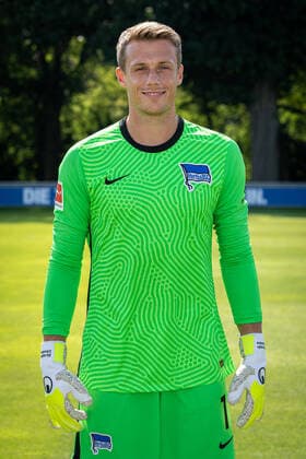 Football Berlin 17 08 2020 Season 2020 2021 1 BL DFL Hertha BSC Berlin Portrait date 2020 2021 Alexander Schwolow Hertha BSC, TW, No 01