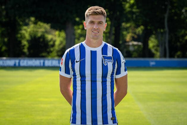 Football Berlin 17 08 2020 Season 2020 2021 1 BL DFL Hertha BSC Berlin Portrait date 2020 2021 Krzysztof Piatek Hertha BSC, No 07
