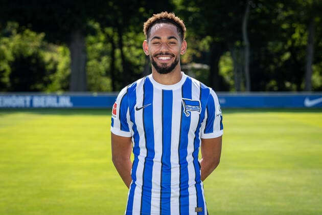 Football Berlin 17 08 2020 Season 2020 2021 1 BL DFL Hertha BSC Berlin Portrait date 2020 2021 Matheus Cunha Hertha BSC, No 09