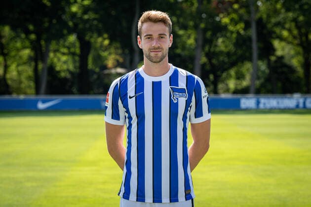 Football Berlin 17 08 2020 Season 2020 2021 1 BL DFL Hertha BSC Berlin Portrait date 2020 2021 Lukas Klünter Hertha BSC, No 13