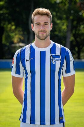 Football Berlin 17 08 2020 Season 2020 2021 1 BL DFL Hertha BSC Berlin Portrait date 2020 2021 Lukas Klünter Hertha BSC, No 13