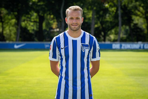 Football Berlin 17 08 2020 Season 2020 2021 1 BL DFL Hertha BSC Berlin Portrait date 2020 2021 Pascal Köpke Hertha BSC, No 14