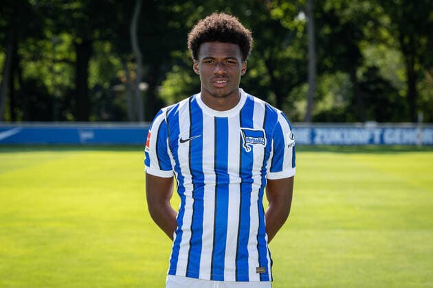 Football Berlin 17 08 2020 Season 2020 2021 1 BL DFL Hertha BSC Berlin Portrait date 2020 2021 Javairo Dilrosun Hertha BSC, No 16